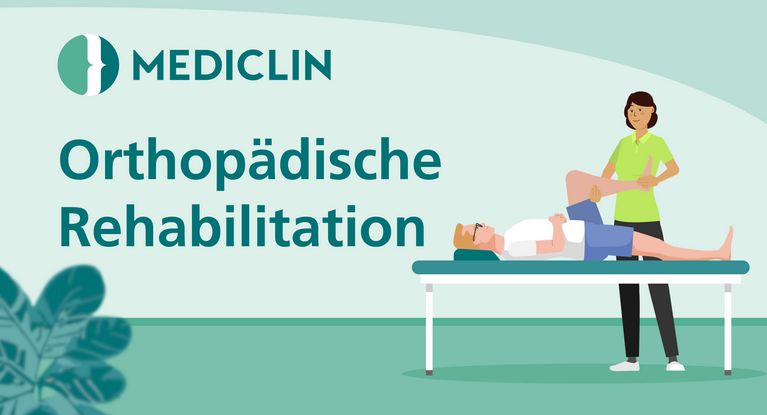 Patient liegt auf der Liege, Therapeutin behandelt ihn - Illustration